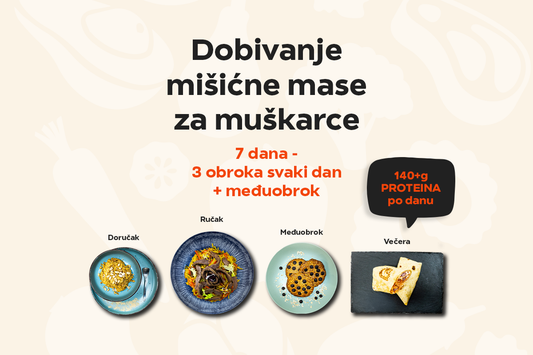 Dobivanje mišićne mase za muškarce - paket