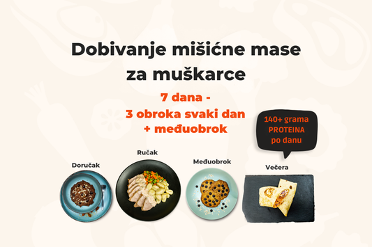 Dobivanje mišićne mase za muškarce - paket