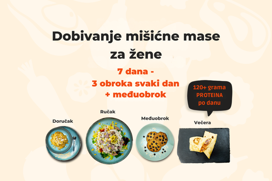 Dobivanje mišićne mase za žene - paket