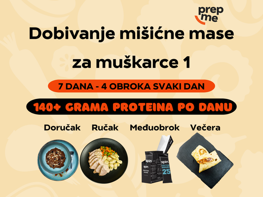 Dobivanje mišićne mase za muškarce 1 - paket