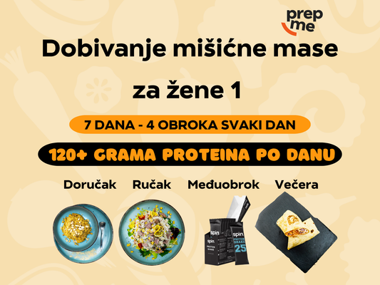 Dobivanje mišićne mase za žene 1 - paket