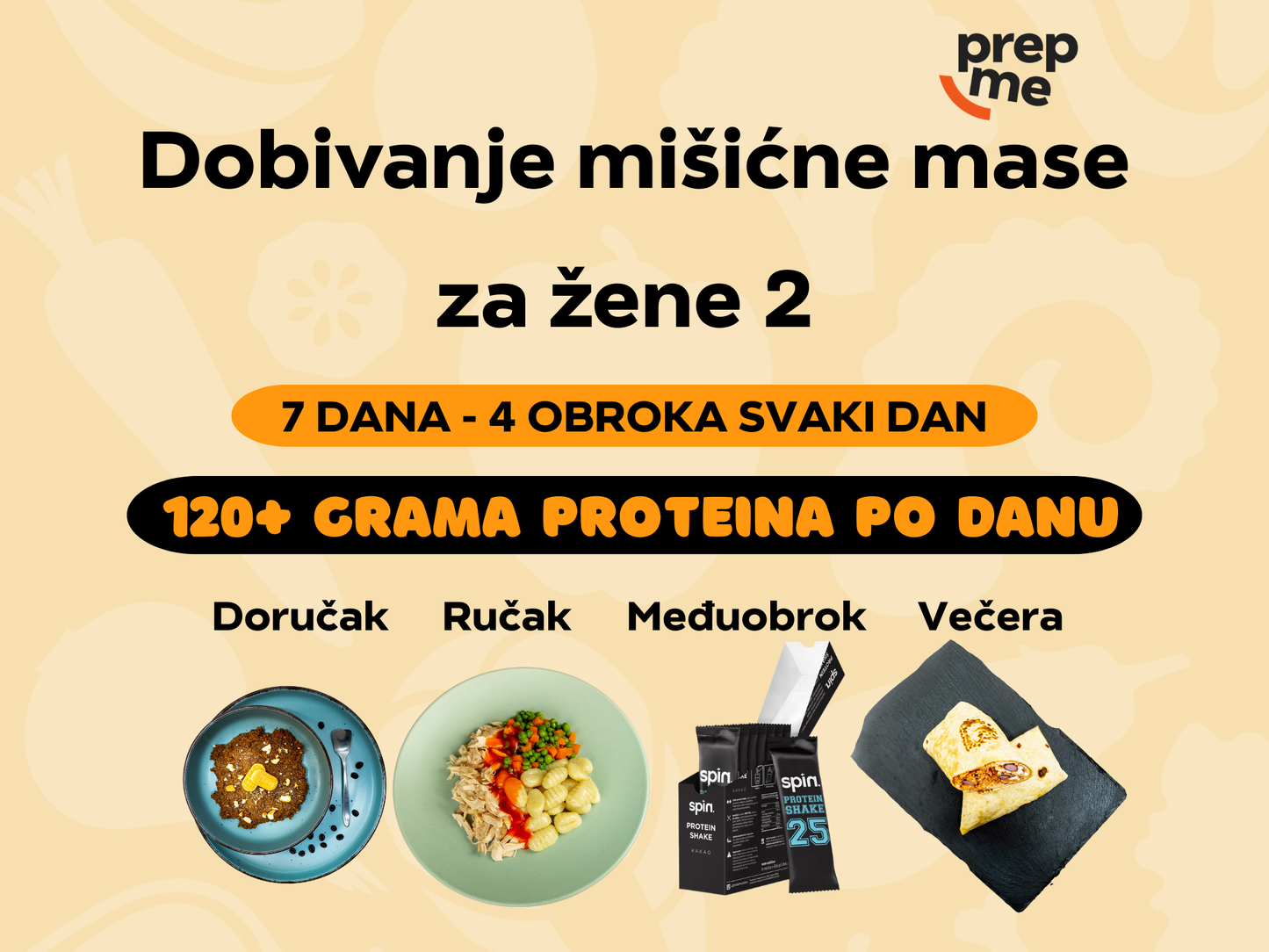 Dobivanje mišićne mase za žene 2 - paket