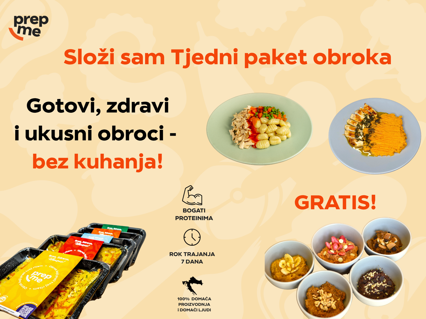 Složi sam - Tjedni paket obroka + SnackMe GRATIS